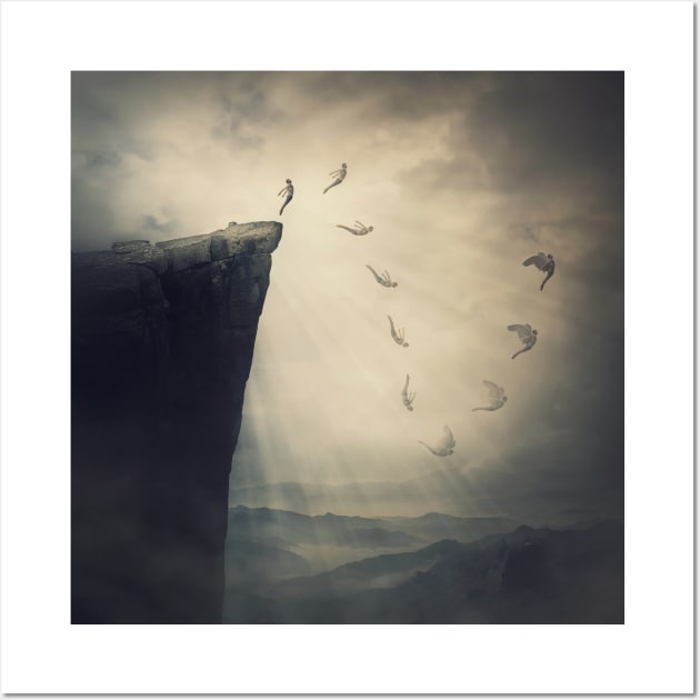 unfold your wings in flight Wall Art by psychoshadow